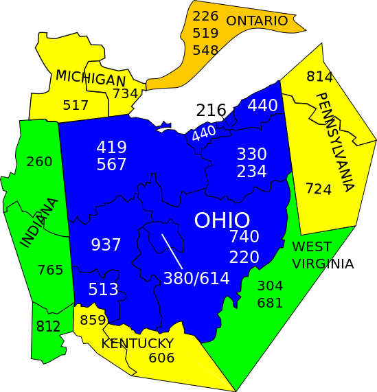 Area codes OH.svg