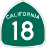 State Route 18 marker