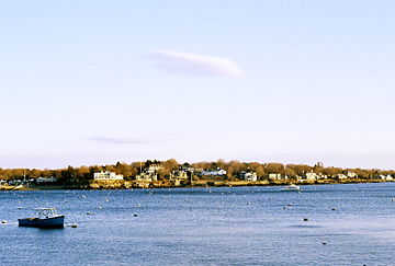 Marblehead Neck as viewed from the landing on State Street