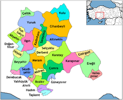 Location of Emirgazi within Turkey.