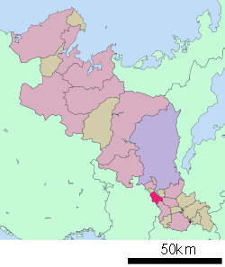 Location of Yawata in Kyoto Prefecture