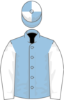 Light blue, white sleeves, quartered cap