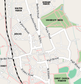 Worcester College, Oxford is located in Oxford city centre