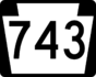 PA Route 743 marker