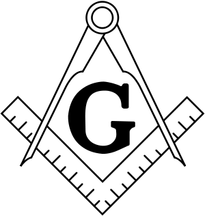 Standard image of masonic square and compasses