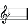 F Major key signature