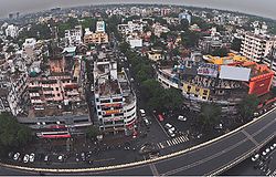 Aerial view of the city