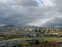 The urbanized core of Odivelas, intersected by many of the arterial expressways of the Lisbon Metropolitan Area