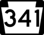 PA Route 341 marker