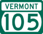 Vermont Route 105 marker