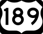 U.S. Route 189 marker