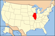 Illinois's location in the United States