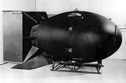 Replica of the original "Fat Man" bomb