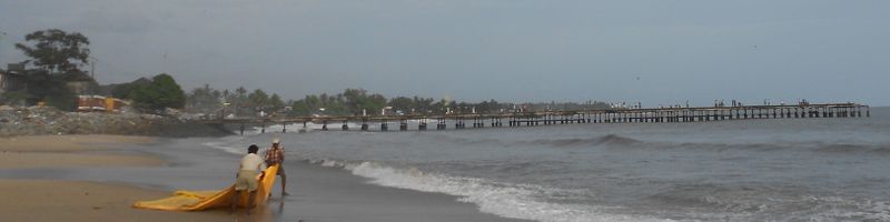 Panoramic view of Thalassery Pier