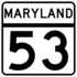 Maryland Route 53 marker