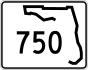 State Road 750 marker