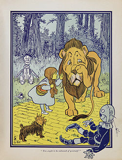 The Cowardly Lion, illustrated in the first edition of The Wonderful Wizard of Oz