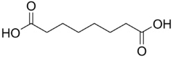 Skeletal formula of suberic acid