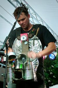 Brian Gorby on charismo with The Hackensaw Boys, Legacy Credit Union Stage--Birmingham, Alabama June 15, 2008.