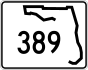 State Road 389 marker