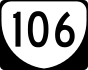 State Route 106 marker