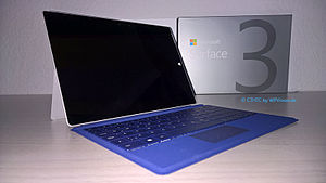 Surface 3 with its box in the background