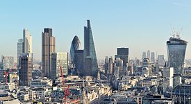 The City of London skyline in December 2013