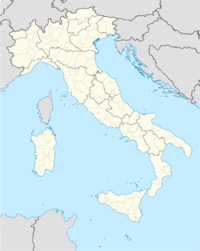 Map of Italy with mark showing location of Miseno