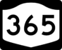 NYS Route 365 marker