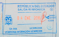 Exit stamp