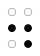 ⠲ (braille pattern dots-256) 