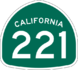 State Route 221 marker