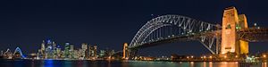 Sydney Harbour Bridge with the Jeffrey Street wharf visible on the right of the photo