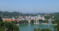 Kandy lake and the City centre