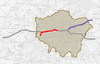 Map of the 2nd phase of Crossrail in 2018