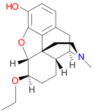 Chemical structure of Ethyldihydromorphine.