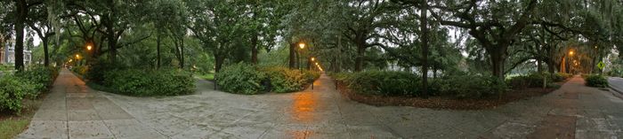 Panoramic view of Forsyth Park