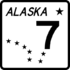 Alaska Route 7 marker