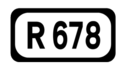 R678 road shield}}