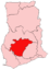 Location of Ashanti Region in Ghana