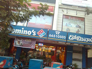 A Domino's Pizza in Hyderabad, India