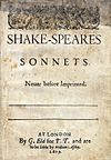 Title page of the Sonnets