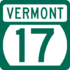 Vermont Route 17 marker