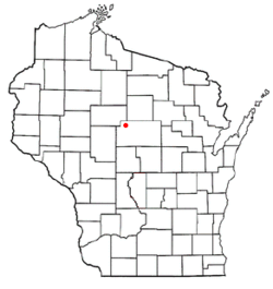 Location of Athens, Wisconsin