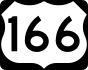 U.S. Route 166 marker