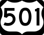 U.S. Route 501 marker