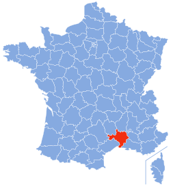 Location of Gard in France