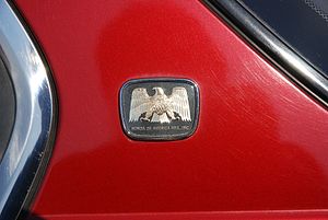  Raptor emblem with text reading "Honda of America Mfg. Inc." below.