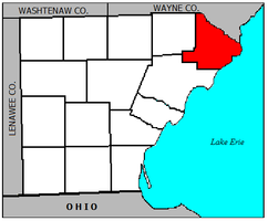 Location of Berlin Charter Township within Monroe County.