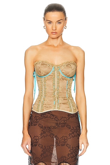 Pre-owned Dolce & Gabbana Corset Top In Gold